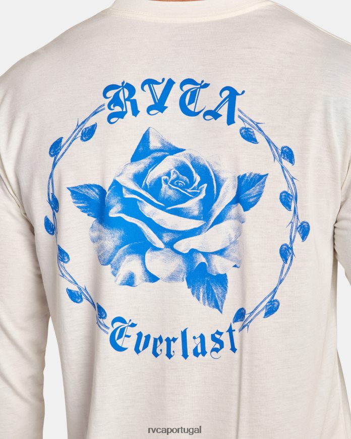 roupas RVCA homens camiseta everlast x benjamin jeanjean manga longa branco N00F2H108