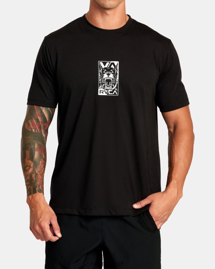 roupas RVCA homens camiseta martin ander preto N00F2H293