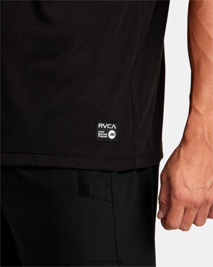 roupas RVCA homens camiseta martin ander preto N00F2H293