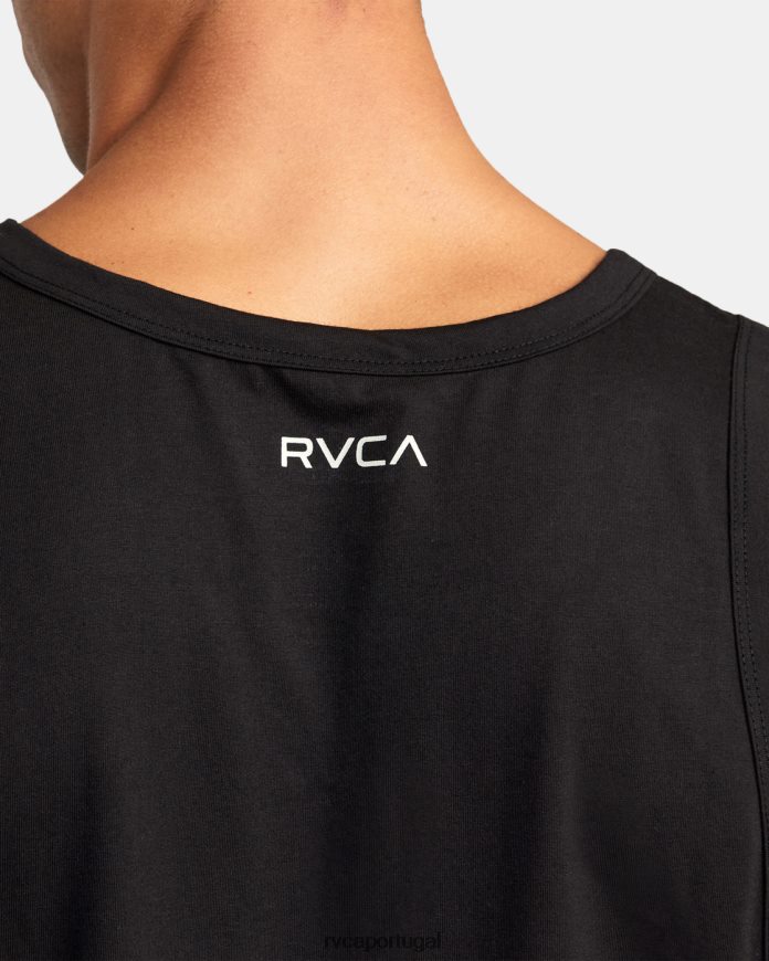 roupas RVCA homens camiseta regata havaiana preto N00F2H940