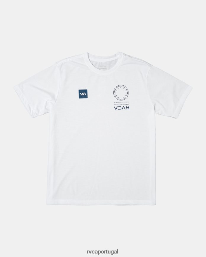 roupas RVCA homens camiseta va mark Branco azul N00F2H893