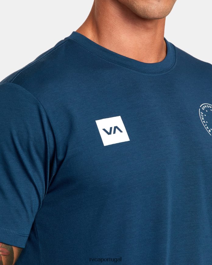 roupas RVCA homens camiseta va mark azul exército N00F2H117