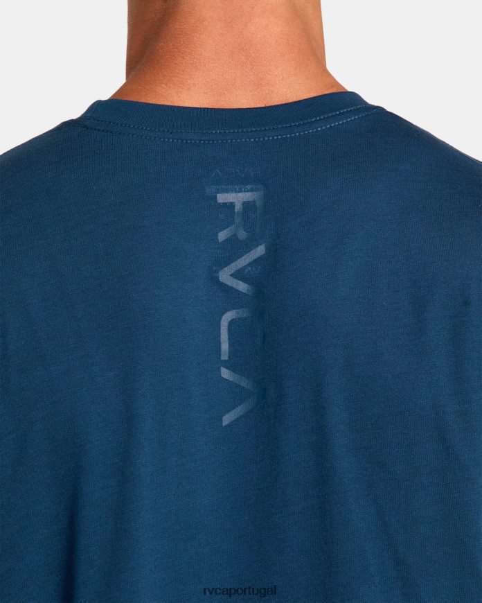 roupas RVCA homens camiseta va mark azul exército N00F2H117