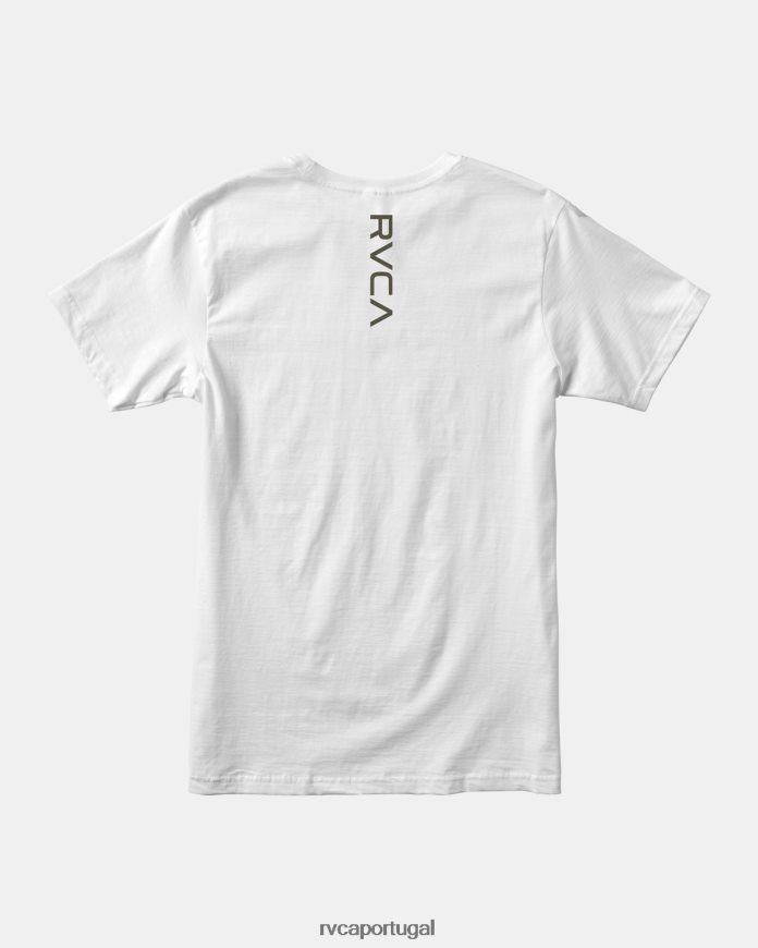 roupas RVCA homens camiseta va mark branco N00F2H1065