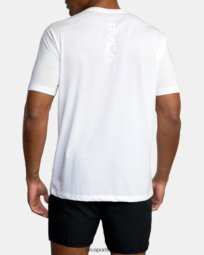 roupas RVCA homens camiseta va mark branco N00F2H1065