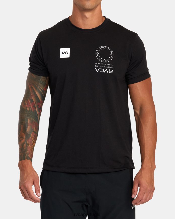 roupas RVCA homens camiseta va mark preto N00F2H584