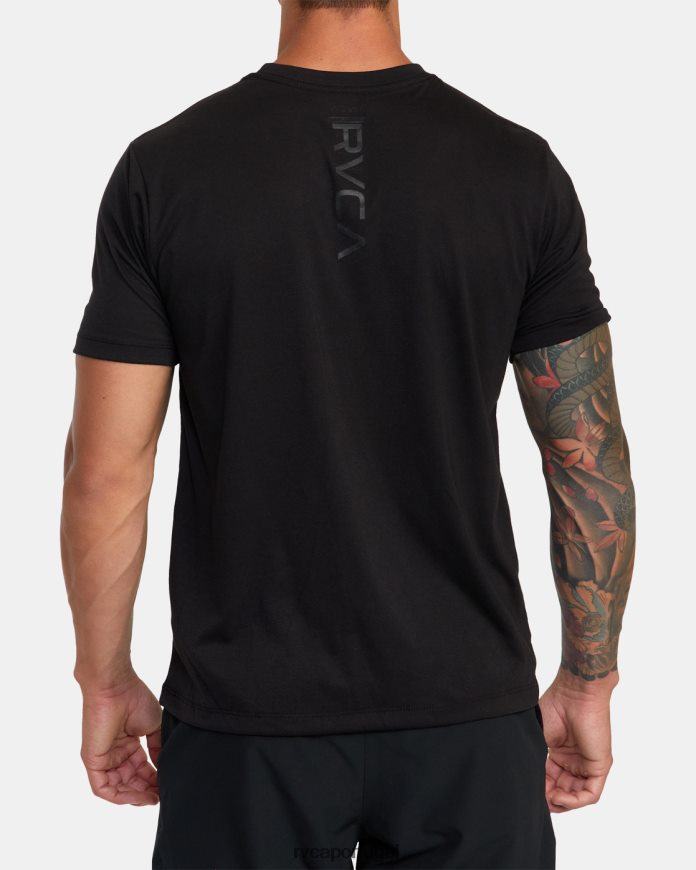 roupas RVCA homens camiseta va mark preto N00F2H584