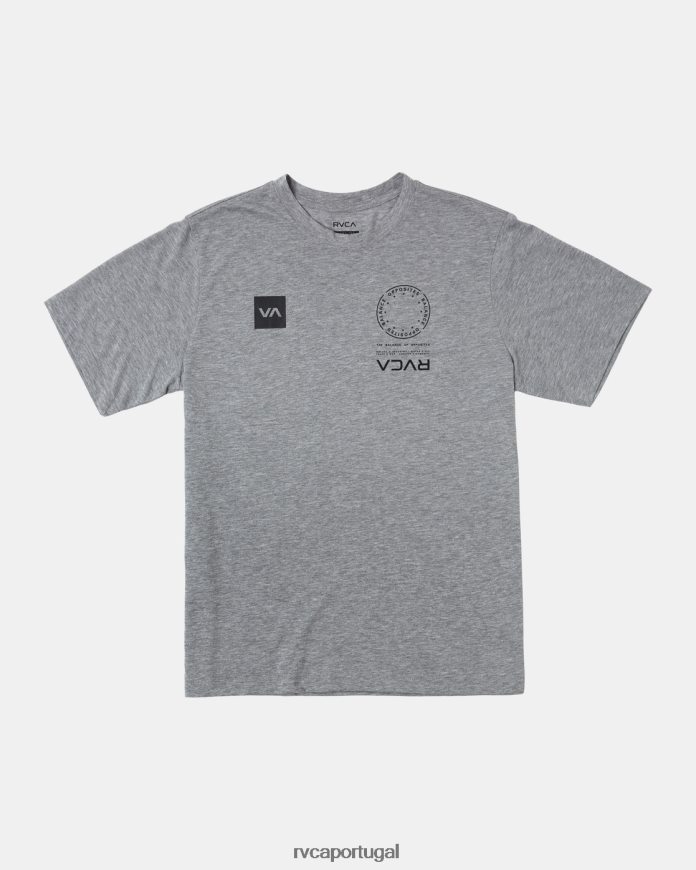 roupas RVCA homens camiseta va mark urze cinza N00F2H583