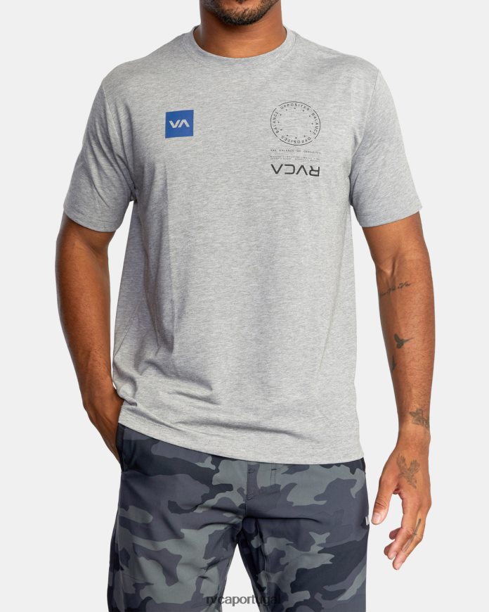 roupas RVCA homens camiseta va mark urze cinza N00F2H583
