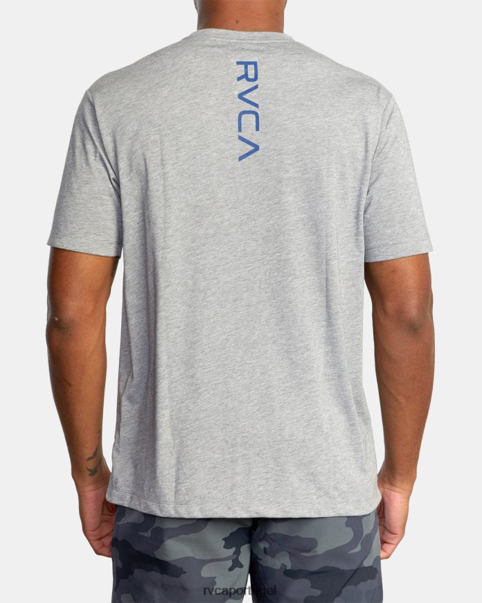 roupas RVCA homens camiseta va mark urze cinza N00F2H583