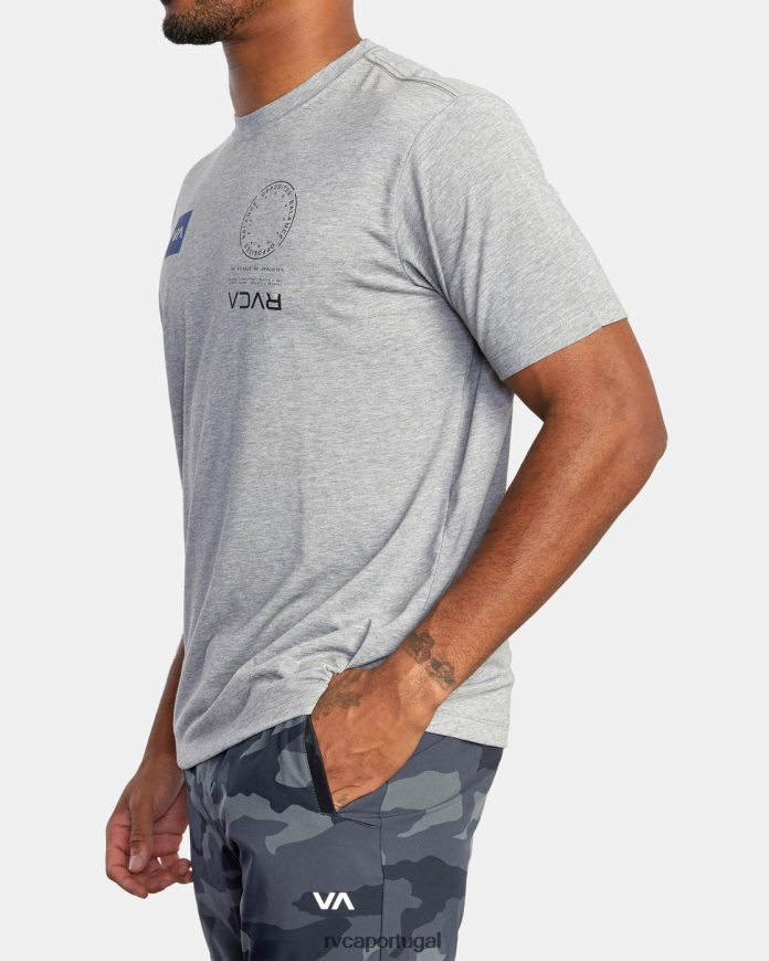 roupas RVCA homens camiseta va mark urze cinza N00F2H583
