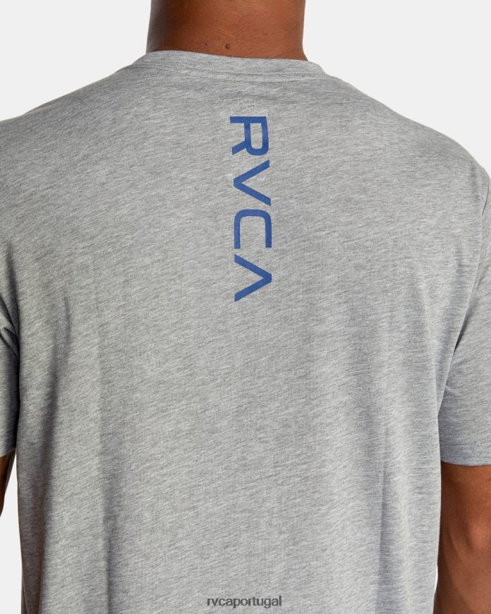 roupas RVCA homens camiseta va mark urze cinza N00F2H583