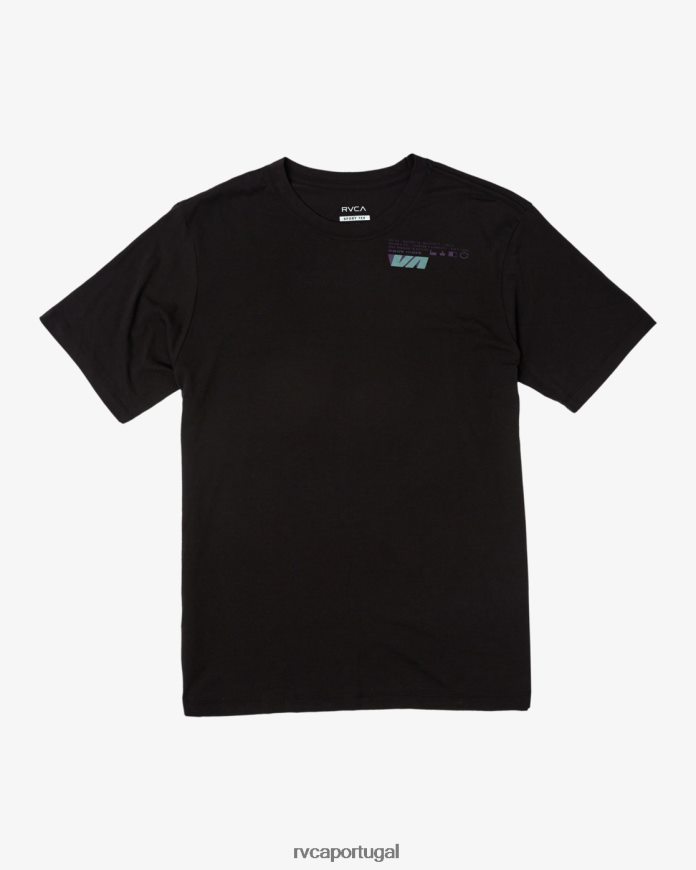 roupas RVCA homens camiseta va sport elevate preto N00F2H301