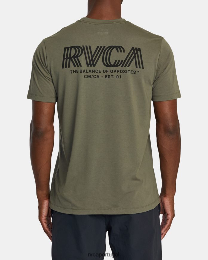 roupas RVCA homens copiar camiseta Oliva N00F2H422
