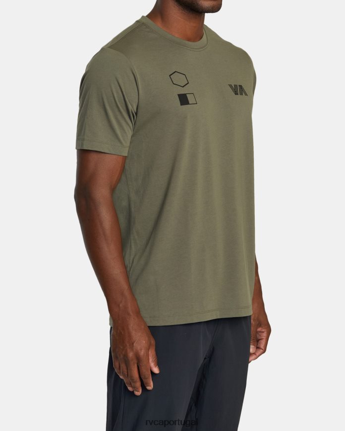 roupas RVCA homens copiar camiseta Oliva N00F2H422