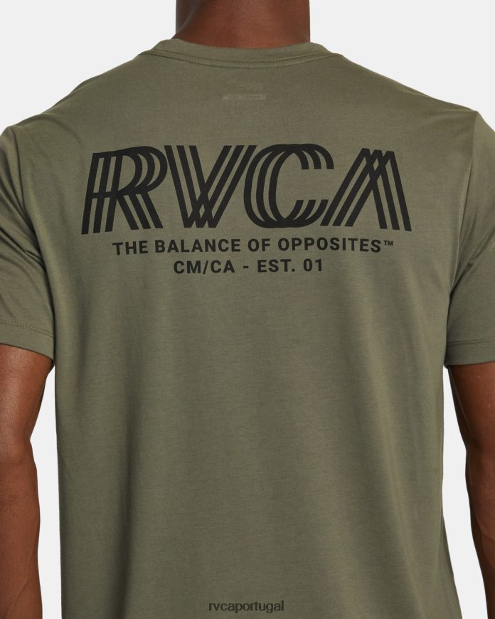 roupas RVCA homens copiar camiseta Oliva N00F2H422