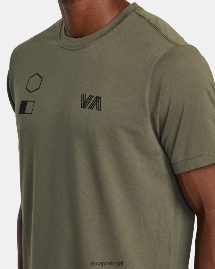 roupas RVCA homens copiar camiseta Oliva N00F2H422