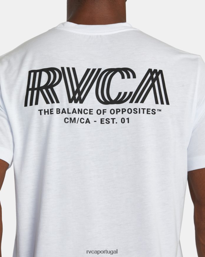 roupas RVCA homens copiar camiseta branco N00F2H395
