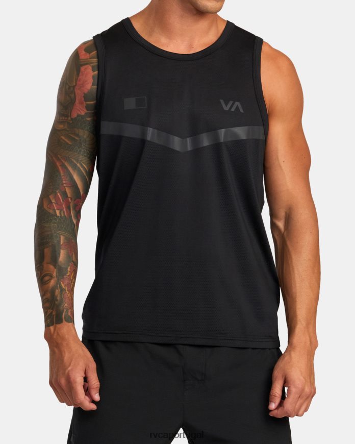 roupas RVCA homens regata corredora preto N00F2H313