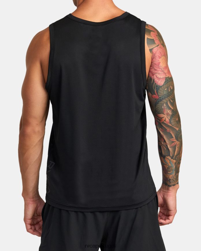 roupas RVCA homens regata corredora preto N00F2H313