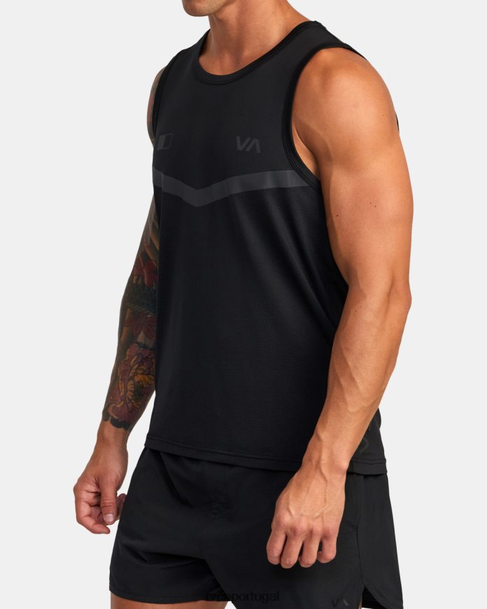 roupas RVCA homens regata corredora preto N00F2H313