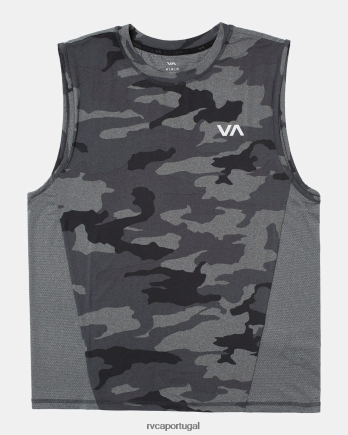 roupas RVCA homens regata muscular com ventilação esportiva camuflagem N00F2H895