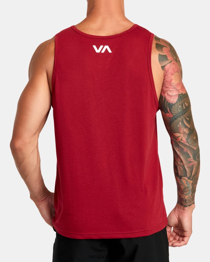 roupas RVCA homens top de ícone cardeal N00F2H276
