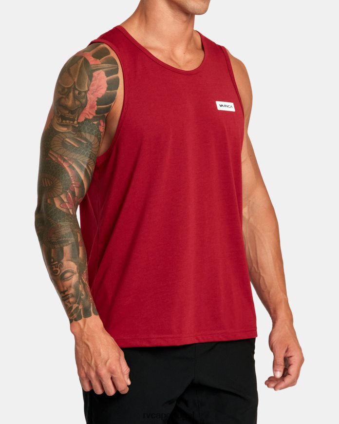 roupas RVCA homens top de ícone cardeal N00F2H276