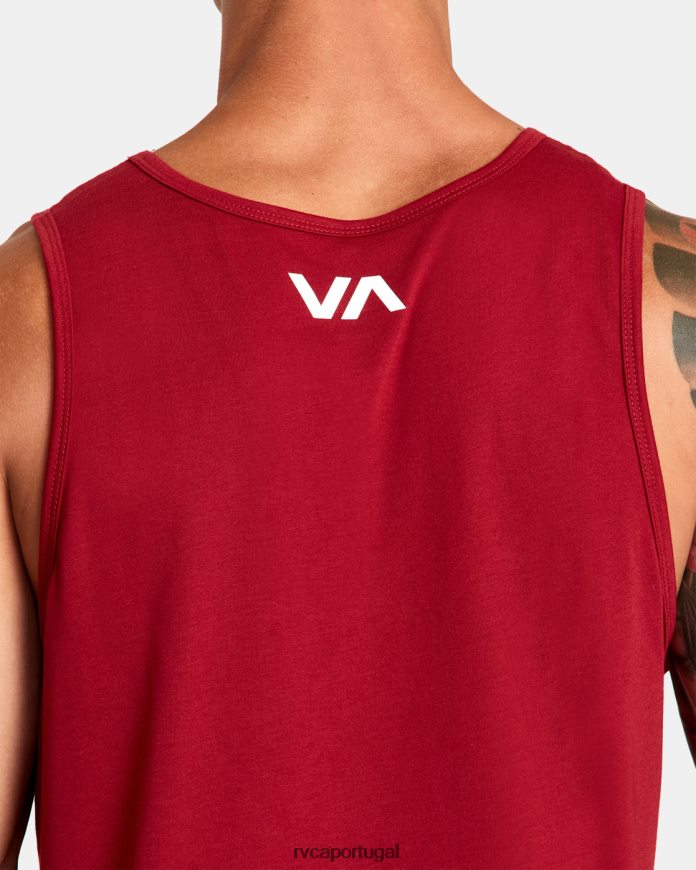 roupas RVCA homens top de ícone cardeal N00F2H276
