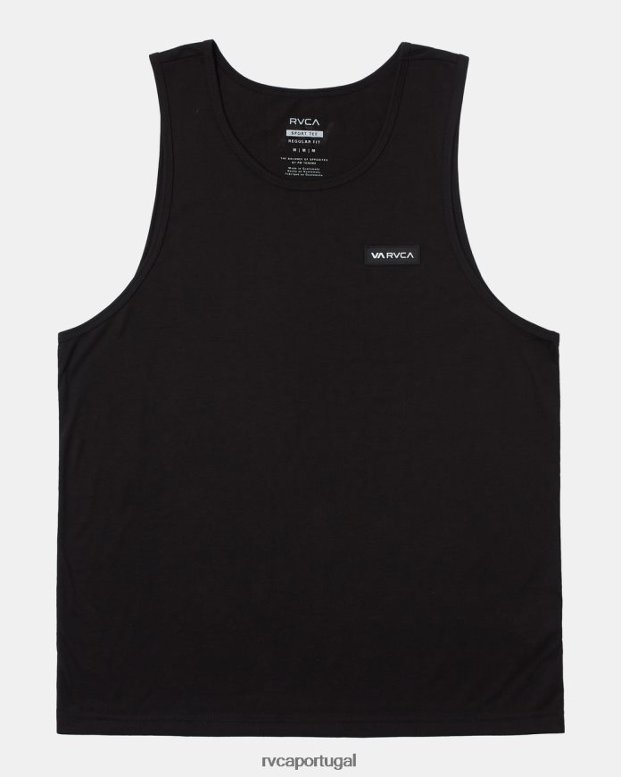 roupas RVCA homens top de ícone preto N00F2H653