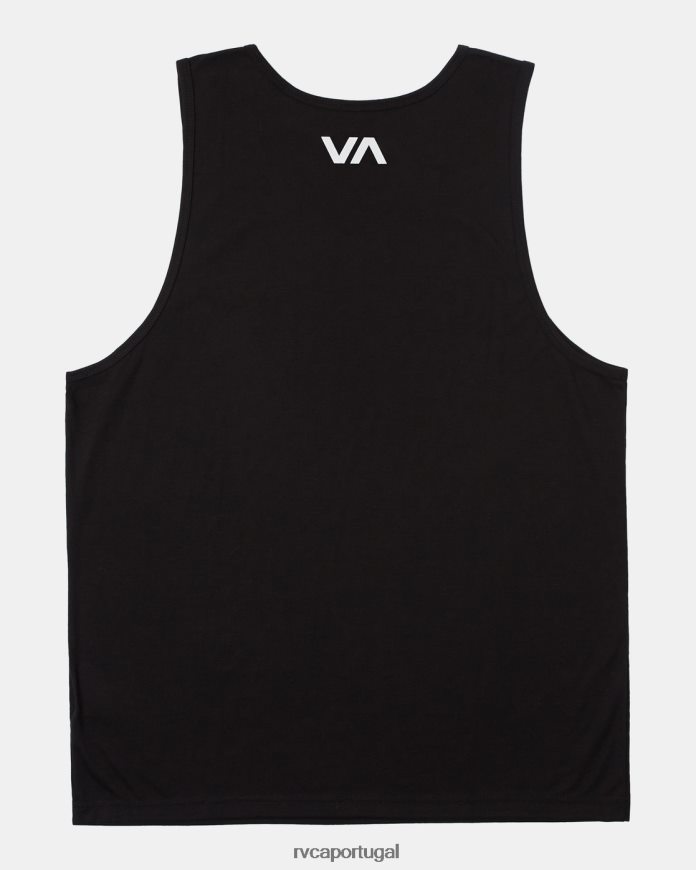 roupas RVCA homens top de ícone preto N00F2H653