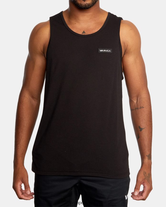 roupas RVCA homens top de ícone preto N00F2H653