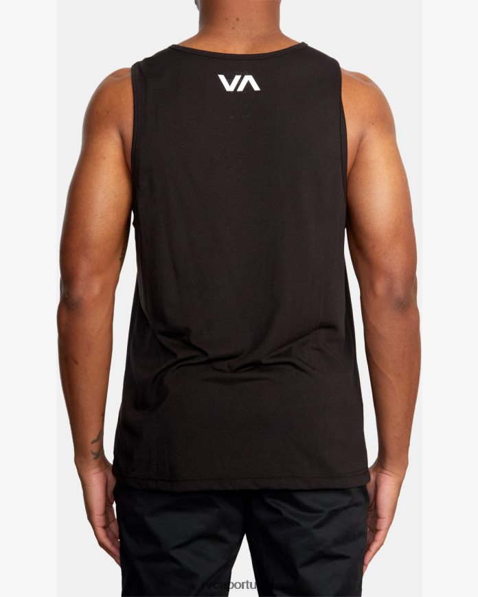 roupas RVCA homens top de ícone preto N00F2H653