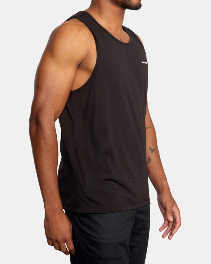 roupas RVCA homens top de ícone preto N00F2H653