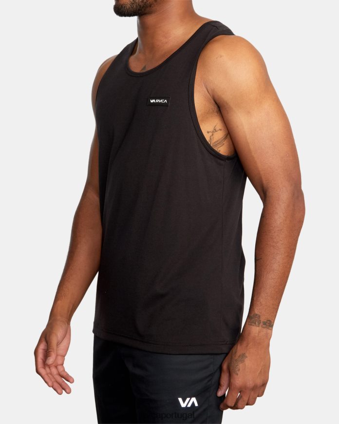 roupas RVCA homens top de ícone preto N00F2H653