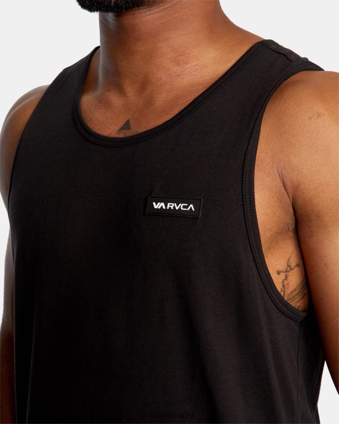 roupas RVCA homens top de ícone preto N00F2H653