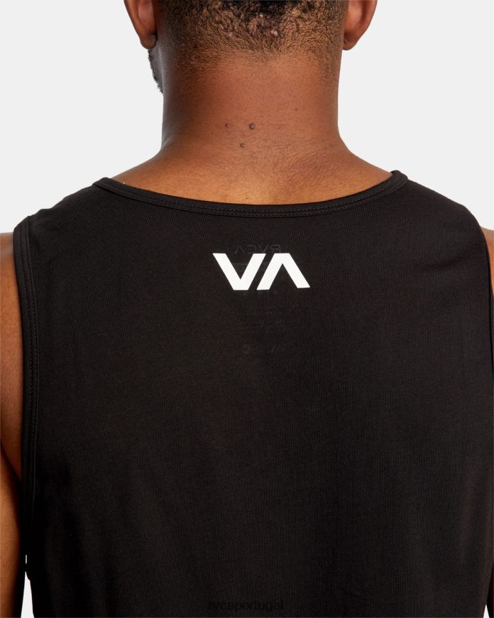 roupas RVCA homens top de ícone preto N00F2H653