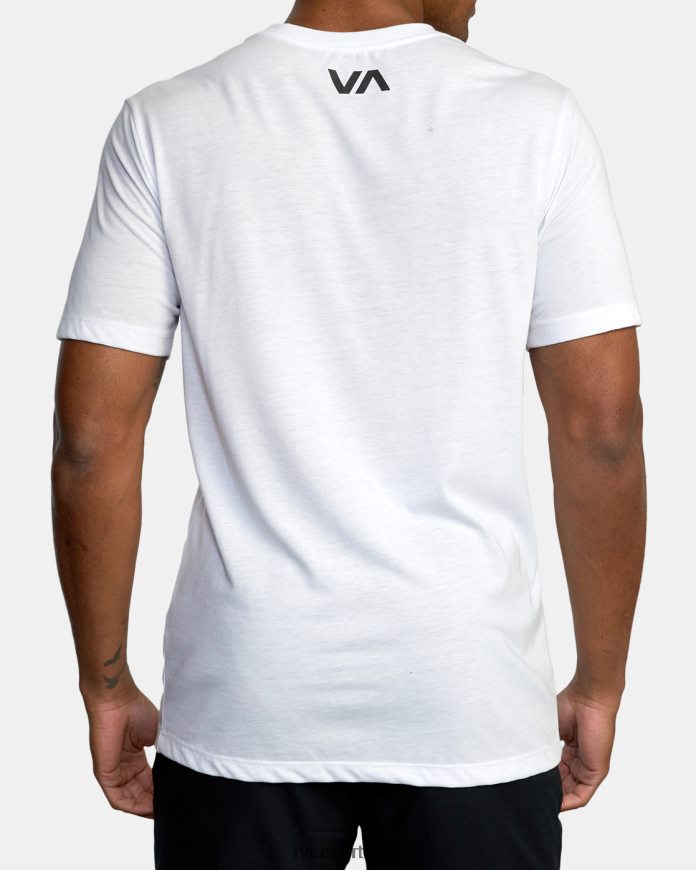 roupas RVCA homens va borrão camiseta branco N00F2H681