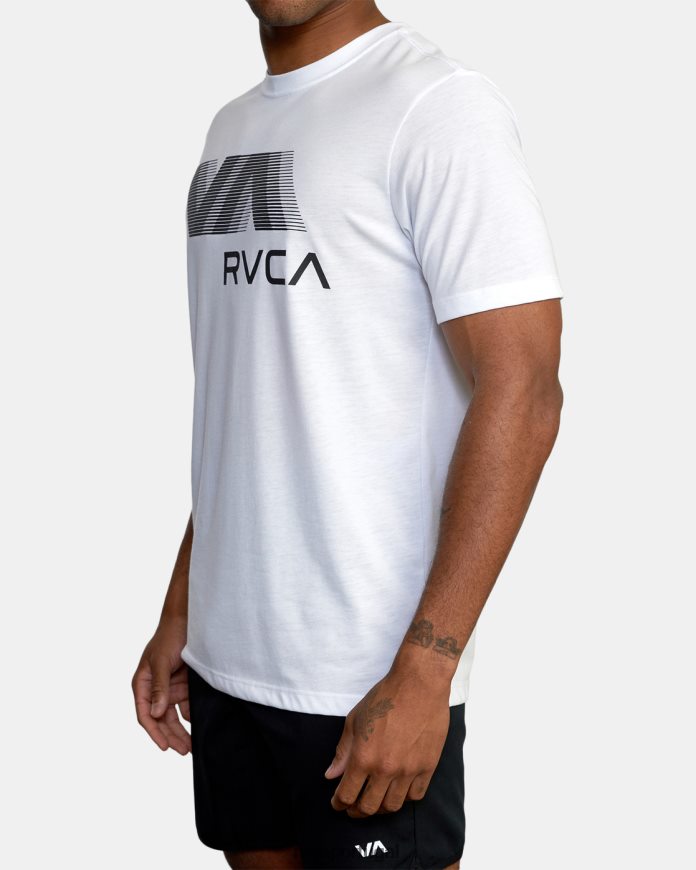 roupas RVCA homens va borrão camiseta branco N00F2H681