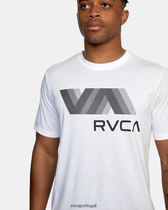 roupas RVCA homens va borrão camiseta branco N00F2H681