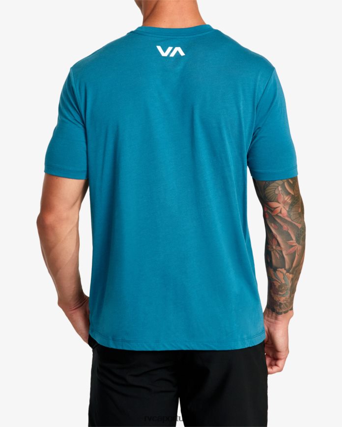roupas RVCA homens va borrão camiseta cerceta N00F2H15