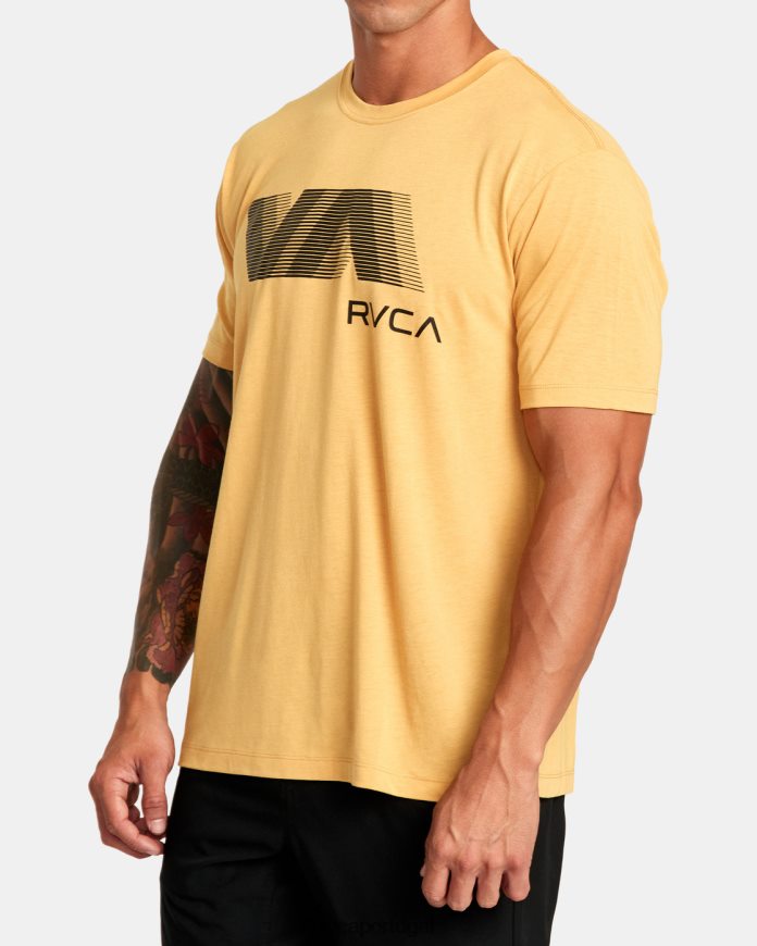 roupas RVCA homens va borrão camiseta ouro N00F2H25