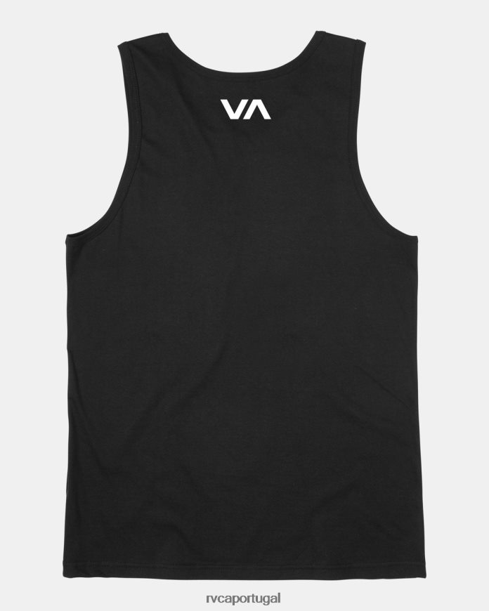 roupas RVCA homens va borrão regata preto N00F2H580