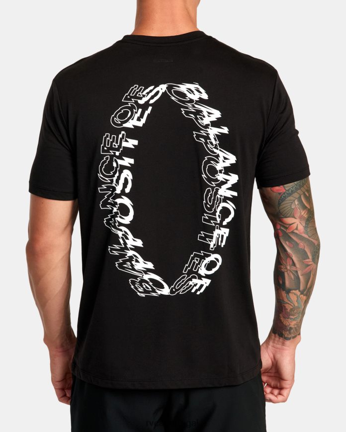 roupas RVCA homens va sport volt camiseta preto N00F2H34