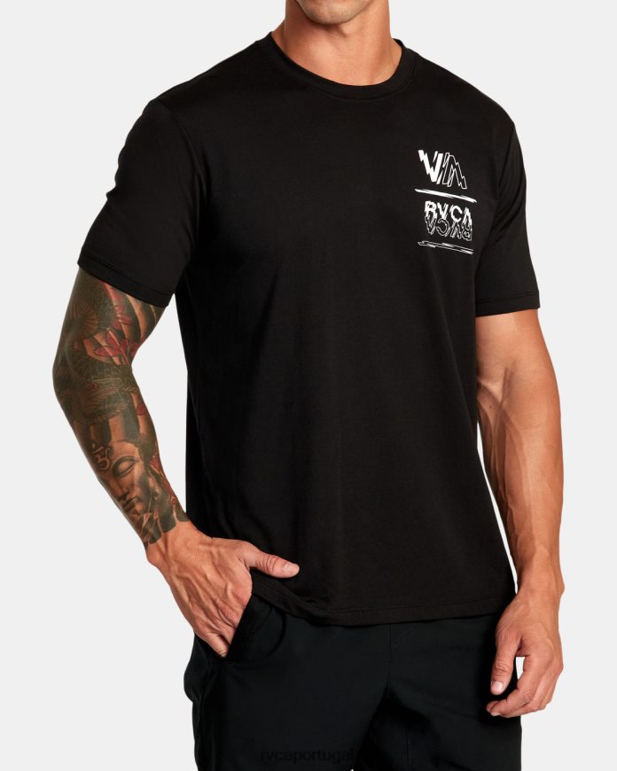 roupas RVCA homens va sport volt camiseta preto N00F2H34