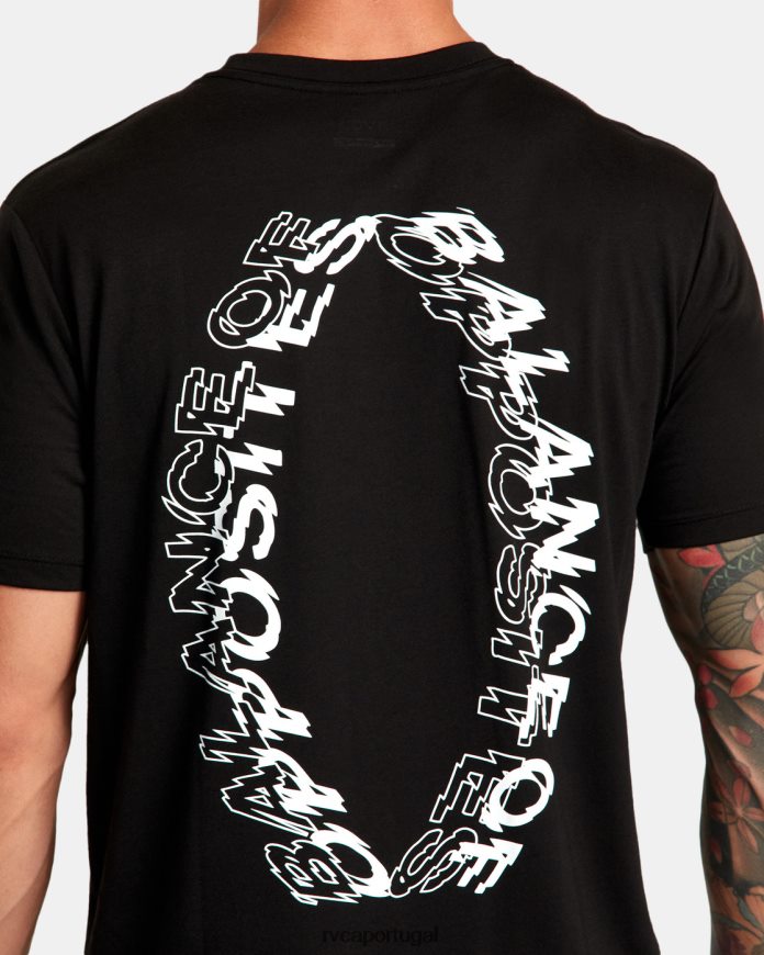 roupas RVCA homens va sport volt camiseta preto N00F2H34