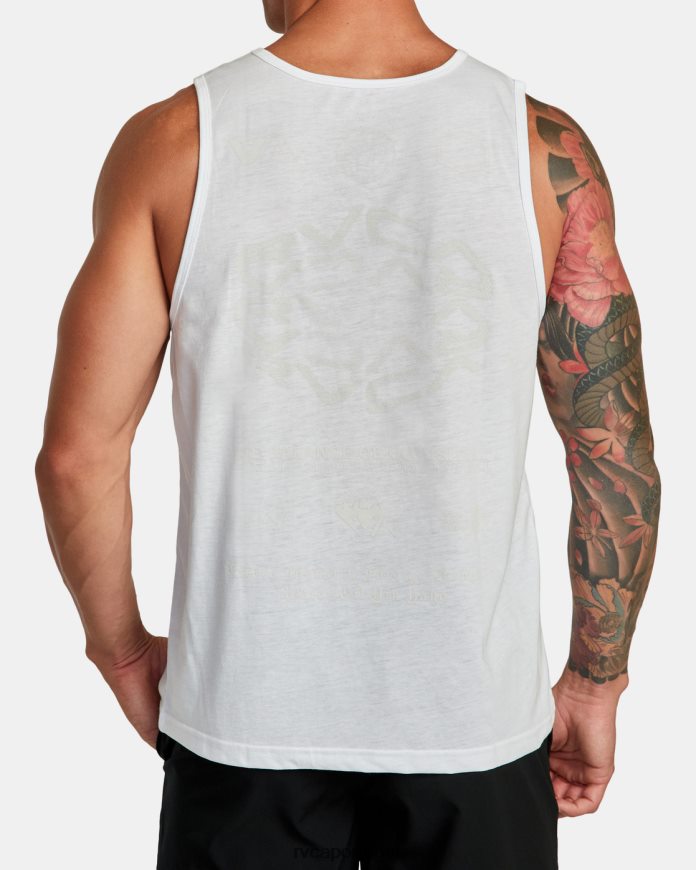 roupas RVCA homens va tanque esportivo branco N00F2H286