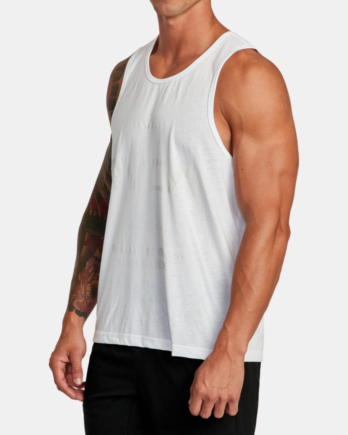 roupas RVCA homens va tanque esportivo branco N00F2H286