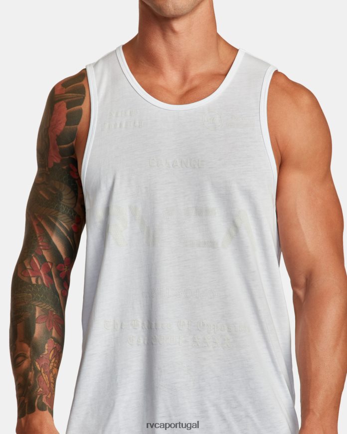 roupas RVCA homens va tanque esportivo branco N00F2H286