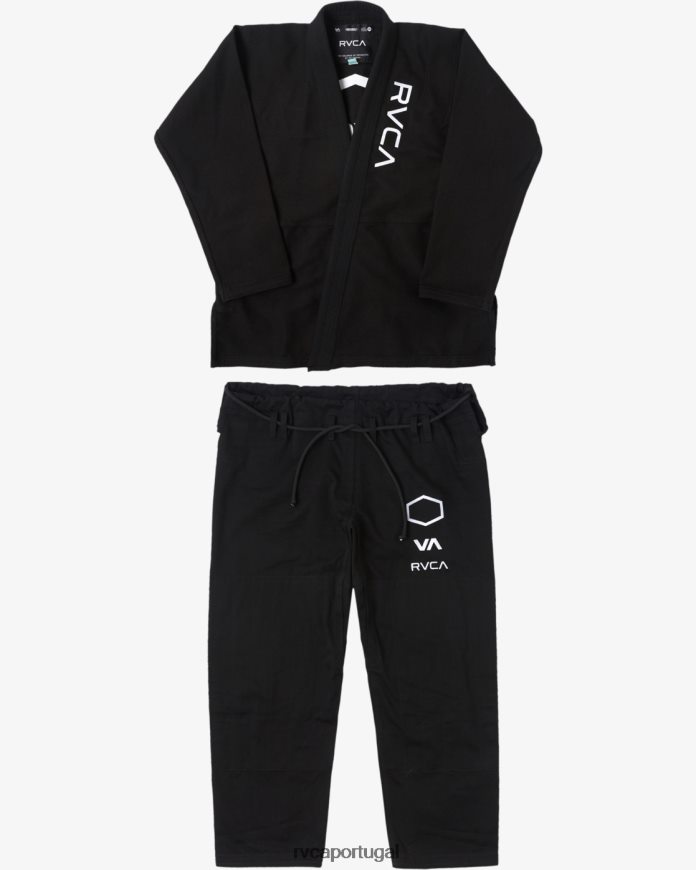roupas RVCA homens x shoyoroll jiu jitsu brasileiro preto N00F2H318